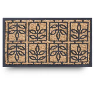 LifeChic Fußmatte Spider mit Kokosfasern, schmutzabweisender Teppich für den Eingang, rechteckig, 40 x 70 cm, Unterseite aus rutschfestem Gummi – Gewächshausdruck