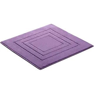 Vossen Badematte »Feeling« Höhe 10 mm beidseitig nutzbar   fußbodenheizungsgeeignet Badteppich, Uni-Farben, mit Bordüre, Hoch-Tief Effekt, reine Baumwolle, lila