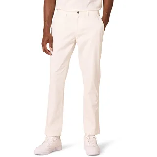 Amazon Essentials Herren Chinohose, Komfortabler, Gewaschener Stretch, Sportlich Geschnitten, Weiß, 30W / 32L