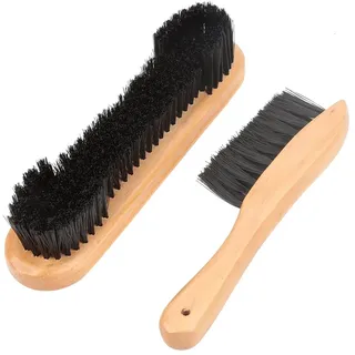 billardtisch bürste,Billardtisch Bürste,Billard Zubehör,2 Stück Billardtisch Bürstenreiniger Kit,Snooker Billardtisch Bürstenschiene Holzgriff Billardtisch Und Schienenbürstenset Reinigungswerkzeuge P