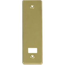 Amig - Blende oder Deckel aus Aluminium mit goldfarbenem Finish für Rollladen | Maße: 22,2 x 6,5 cm | Schraubenabstand 17 cm | Dicke 0,5 mm
