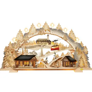 Tietze Erzgebirgsdegn LED Schwibbogen »variabel, Fichtelbergidylle exklusiv«