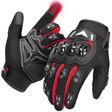 KEMIMOTO Motorradhandschuhe Herren, Motorrad Handschuhe mit Knöchelprotektor und Touchscreen, Sport Handschuhe für Herren und Damen, für Motorrad, Fahrrad, Roller, Jagd