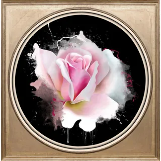 queence Acrylglasbild »Rosa Rose«, Blumen-Blumenbilder-Kunst-Pflanzen-Pflanzenbilder-Gemälde, Fine Art-Print in Galeriequalität, bunt