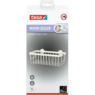 Tesa tesa, Moon White Duschkorb Weiß Matt inkl. Klebelösung