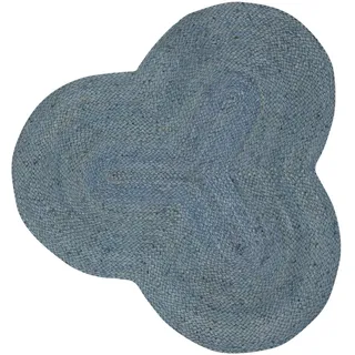 carpetfine Alia Juteteppich 60 x 60 cm Blau