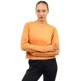 Nebbia Crop Gym Spirit Sweatshirt - Orange - XS