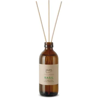 ipuro FUNCTIONALS Basil Raumduft 150ml - Raumerfrischer Neutralisiert Küchengerüche mit Basilikum Minze Tomatenblatt Duft - Lufterfrischer mit Basilikum Öl für frische Raumluft - Diffuser mit Stäbchen