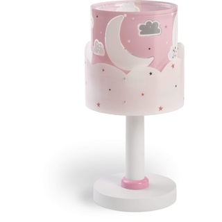 Dalber Kinder Tischlampe Nachttischlampe kinderzimmer Moon Mond und Sterne Rose, 61231S, E14