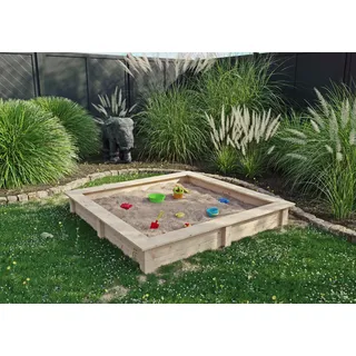 Konifera Holzsandkasten mit Dach beige