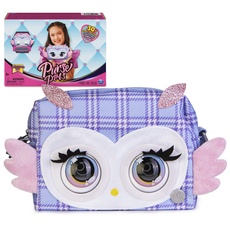 Purse Pets, Print Perfect Hoot Couture Owl, interaktive Stofftier-Handtasche mit über 30 Geräuschen und Reaktionen, Kinderspielzeug für Mädchen