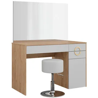 Vicco Schminktisch Adela Natural Rockford Hickory Weiß 115x76 cm