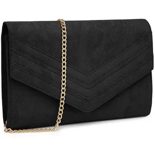 Miss Lulu Clutch Damen Elegant Umschlag Damen-clutches Abendtasche Brauttasche Umschlag Tasche Handtasche mit Kette für Hochzeit Party Prom