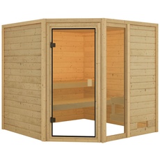 Bild Sauna Tabea Fichtenholz 38 mm, Eckeinstieg, ca. 3,2m2