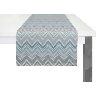 Tischläufer WIRTH "BENEWITZ" Gr. 1, blau, B:40cm L:150cm, Baumwolle, Polyester, Tischdecken, Tischläufer