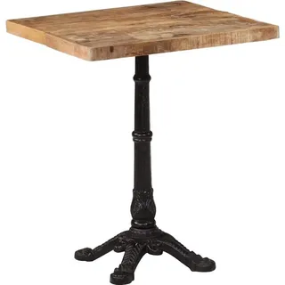 vidaXL Bistrotisch 60x60x77 cm Raues Mangoholz