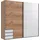 Schwebetürenschrank Emden 225 x 210 x 65 cm Weiß