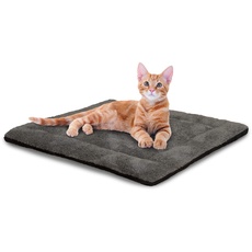 K&H PET PRODUCTS selbstwärmendes Katzenbettunterlage, selbstwärmende Thermo-Katzen- und Hundebett-Matte, Haustier-Wärmekissen für Katzen, Katzenwärmermatte für Wild- und Hauskatzen, Grau/Schwarz, 53,3