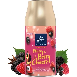 Glade Automatic Spray Nachfüller, Raumduft, Merry Berry Cheers (4 x 269ml)