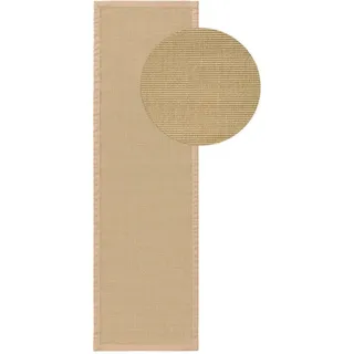 benuta Nest Sisalteppich Sana Cream 70x240 cm , Creme , Textil , Beton Optik , Rechteckig , 70x240 cm , Gots , für Fußbodenheizung geeignet , Teppiche und Böden, Teppiche