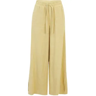 Leinenhose CARTOON "Leinenhose unifarben", Damen, Gr. 42, EURO, gelb (weeping willow), Obermaterial: 100% Leinen LI., Hosen Leinenhose