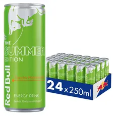 Red Bull Energy Drink, Curuba-Holunderblüte, Summer Edition, 24x250ml, Dosen Getränke 24er Palette, OHNE PFAND