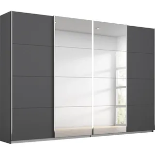 Rauch Schwebetürenschrank - grau metallic - 2 Spiegeltüren - 271x211 cm