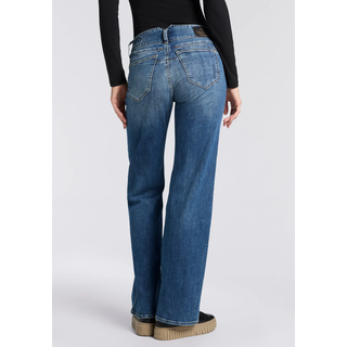 Bootcut-Jeans HERRLICHER "Prime New Denim Light", Damen, Gr. 34, Länge 34, dolphin, Denim/Jeans, Obermaterial: 98% Baumwolle, 2% Elasthan, weit knöchellang, Jeans Bootcut-Jeans, mit Stretch