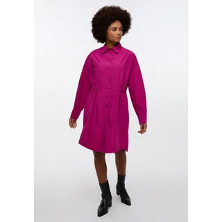 Blusenkleid ETERNA "OVERSIZE FIT", Damen, Gr. 36, Normalgrößen, pflaume, 70% Baumwolle, 30% Lyocell, lässig geschnitten, Kleider Blusenkleid