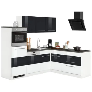 kochstation Winkelküche L-Form 230 x 190 cm weiß