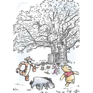 Komar Bild »Winnie the Pooh Playground« Disney 1 Stk. tlg. Wandbild zur Dekoration im Kinderzimmer - ohne Rahmen, bunt