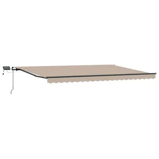 vidaXL Ausziehbare Markise Beige 500 x 350 cm Stoff und Aluminium - Beige
