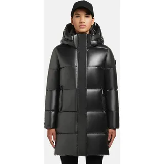 khujo Damen Wintermantel in glänzender Optik warmer Wasserdichter gesteppter Damen Winter Kurzmantel