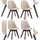 Besucherstuhl Stoff Creme