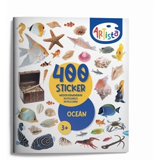 Artista 9315127 Stickerbuch Meer, 400 naturgetreue Sticker, wiederverwendbar, für Erwachsene und Kinder ab 3 Jahren