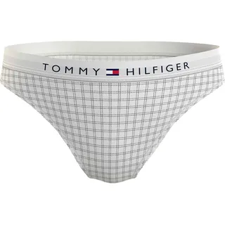 Tommy Hilfiger Damen Slip Print Slip Bikini Form, Weiß (Ctb Grid Check Ivory), XS