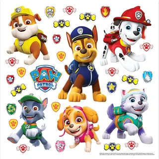 Paw Patrol Kinderzimmer Wandstickers, Wandtattoo junge deko von AG Design | 30 x 30 cm | ADKS 3946