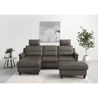 sit&more Ecksofa »Farö L-Form« inklusive Federkern, wahlweise mit Bettfunktion und Bettkasten,