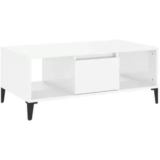 vidaXL Couchtisch Hochglanz-Weiß 90x50x36,5 cm Holzwerkstoff