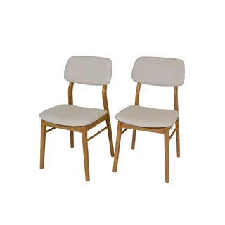 Jahnke Esszimmerstuhl JOY SIT DUO Boucle-stoff sanftes weiß 2er Set