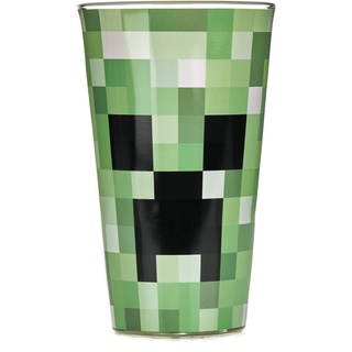 Minecraft Creeper Glasbecher - Offiziell lizenziertes Trinkgeschirr für kalte Getränke, Geschenk für Gamer, 400 ml (14 fl oz)