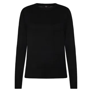 Zero Rundhalspullover "Feinstrickpullover mit Stehkragen", schwarz beauty