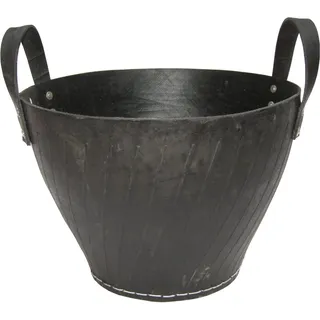 Metrox Holzkorb Gummi 41 x 25 x 36 cm Schwarz