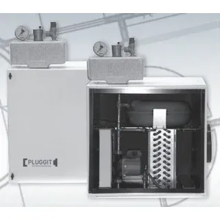 Sole-Erdwärmetauscher mit Energieeffizienzpumpe und Steuerung Pluggit