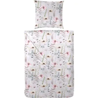 Primera Bettwäsche "Bio-Renforce Bettwäsche Fleur", lila (flieder), B/L: 135cm x 200cm, 1 Stk., 1 Stk., Renforcé (Bio-Baumwolle), B/L: 80cm x 80cm, 2 Stk., Renforcé (Bio-Baumwolle), Obermaterial: 100% Baumwolle, Bettwäsche, Bettwäsche, mit hübschen Blumenranken