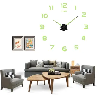 Yolistar LED 3D Wanduhr, Leuchtende DIY Acryl Wanduhr, Geräuschlos, Modern