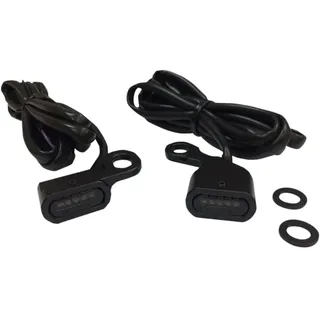 Drag Specialties L22-0230mbmenu Blinker Für Motorräder - Black / Smoke - One Size