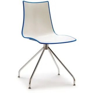 Drehstuhl Zebra Bicolore - 213 - white/cornflower blue