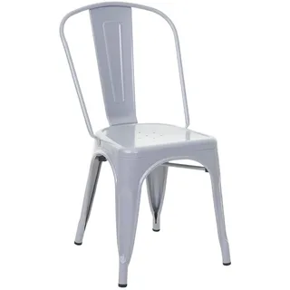Mendler Bistrostuhl HWC-A73 Metall grau