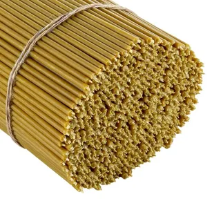 Danilovo Ritual Kerzen 100% Bienenwachs (Gelb) - Orthodoxe Kerzen für Gebet Tischdeko Hochzeit - Ungiftig, Ruß - Tropffrei, Nachhaltige Produkte, N120, Höhe: 16 cm, Ø 5,4 mm (50 stück)